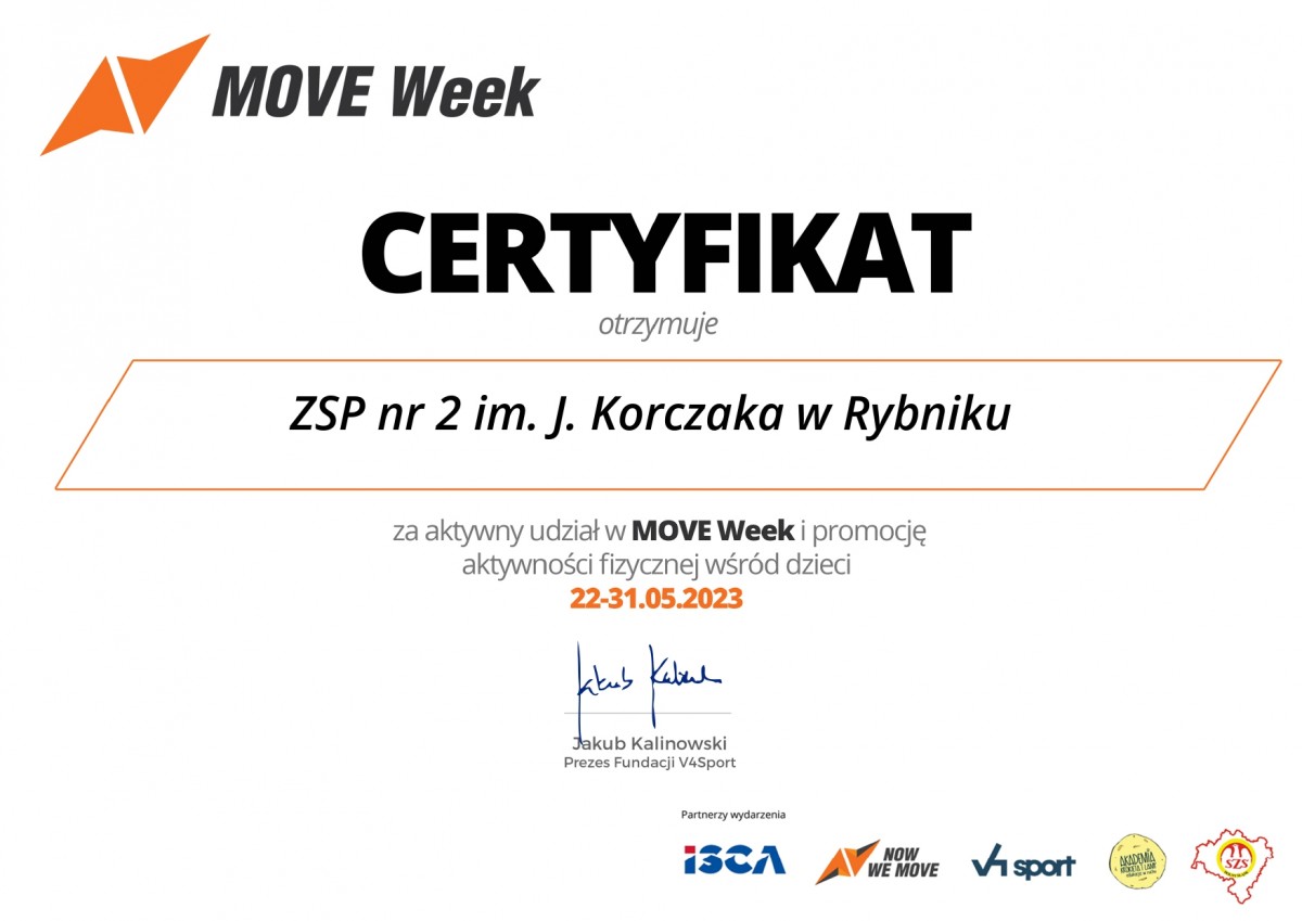 Udział w Międzynarodowym projekcie MOVE Week